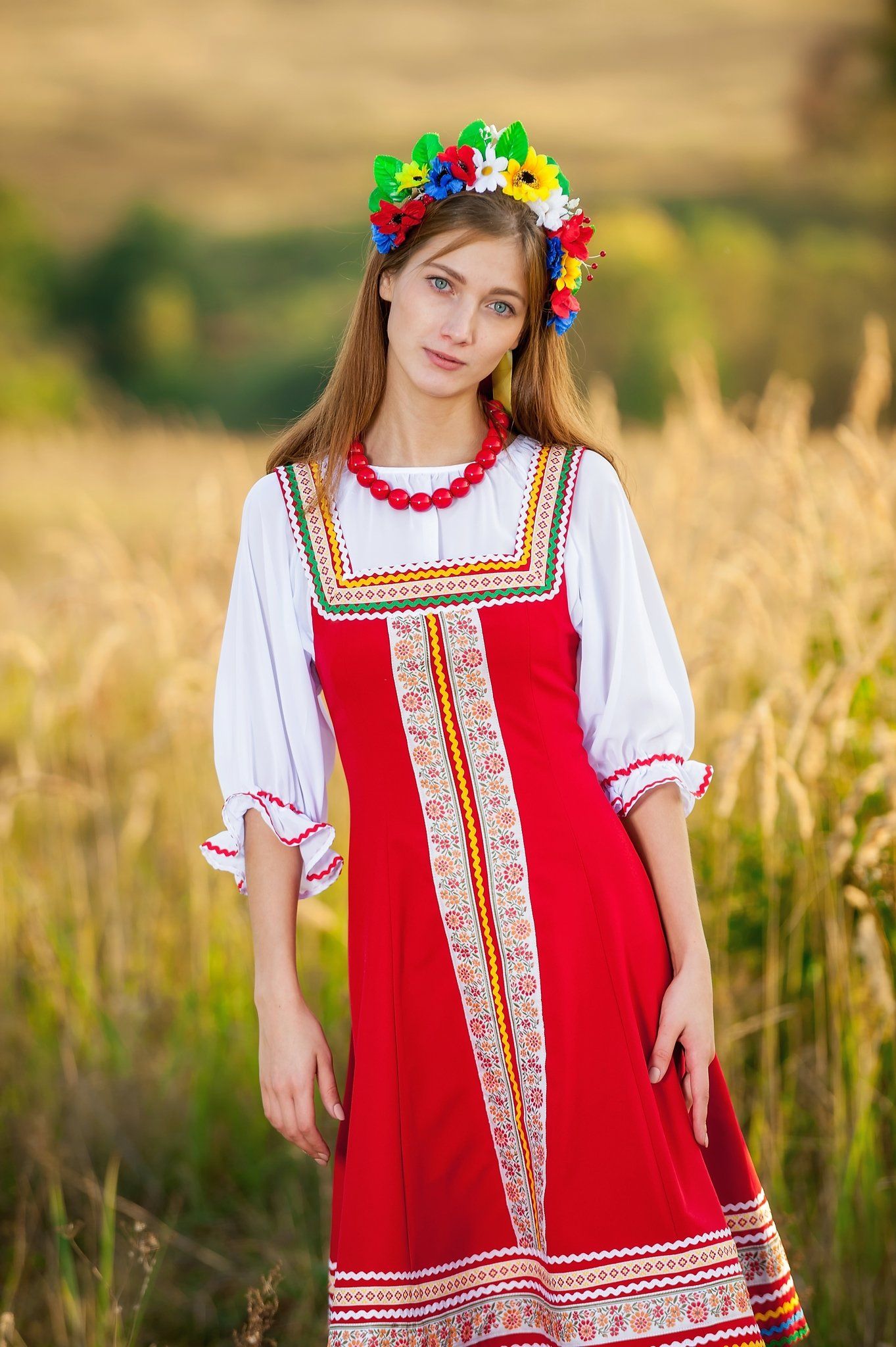 Women in Slavic costumes in City — step in, relax, and chat live